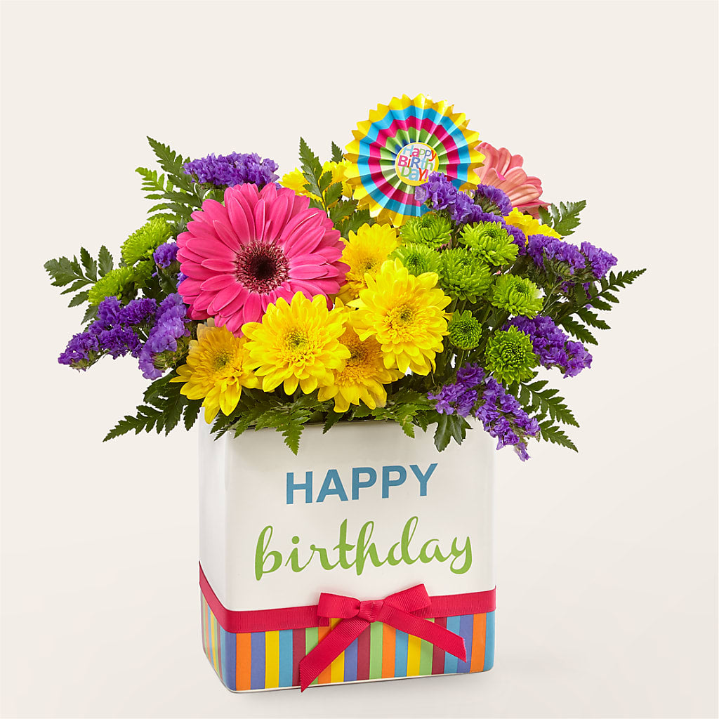 Birthday Brights Bouquet – A BEAUTIFUL DAY FLORIST WINE & GOURMET, Port Saint Lucie FL