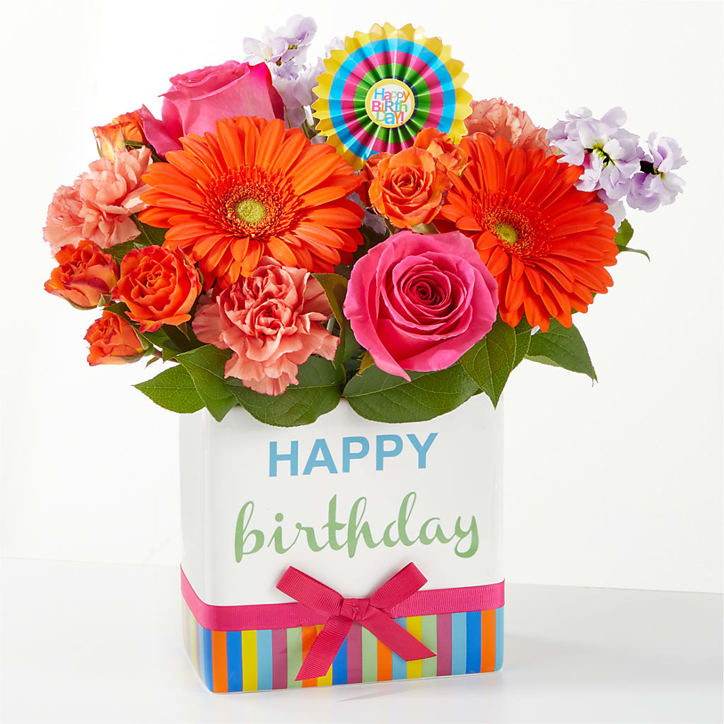 Birthday Surprise Bouquet – A BEAUTIFUL DAY FLORIST WINE & GOURMET, Port Saint Lucie FL