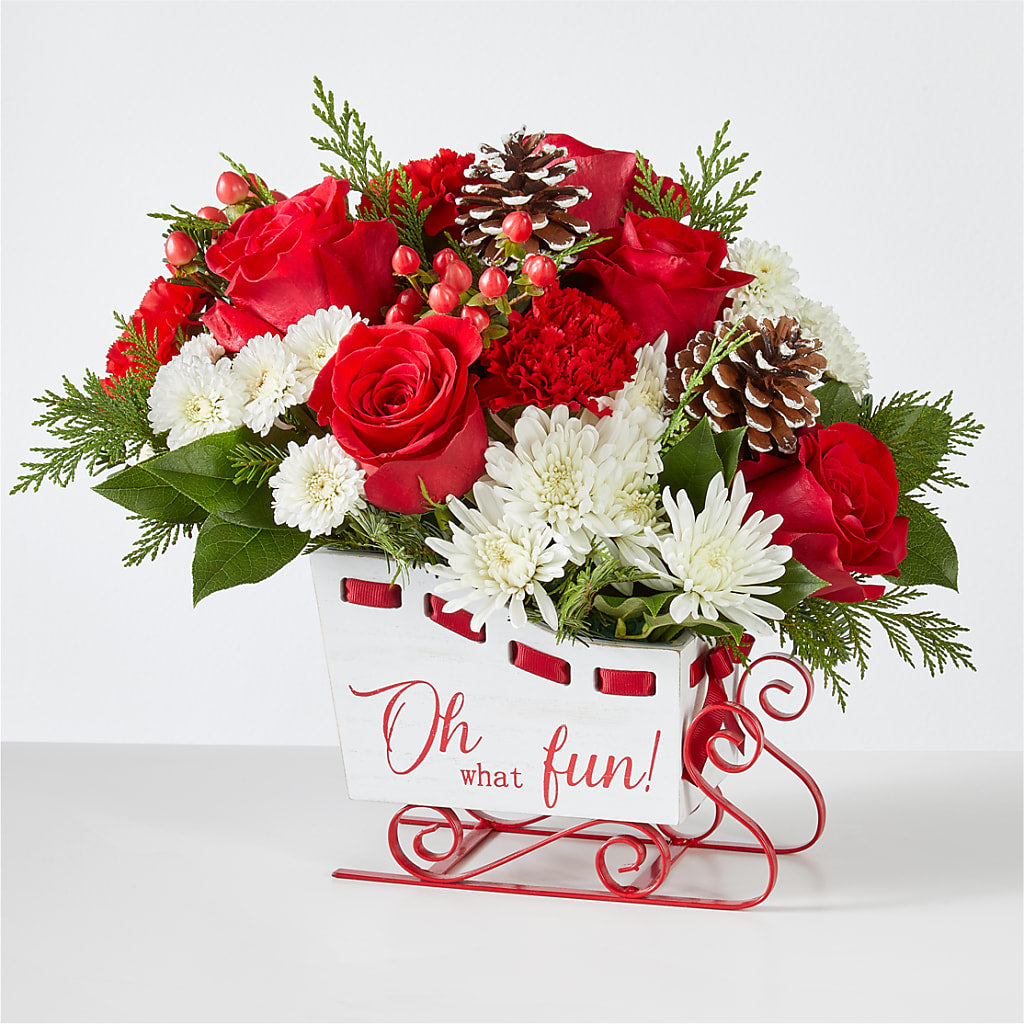 Sleigh Bells Bouquet – A BEAUTIFUL DAY FLORIST WINE & GOURMET, Port Saint Lucie FL