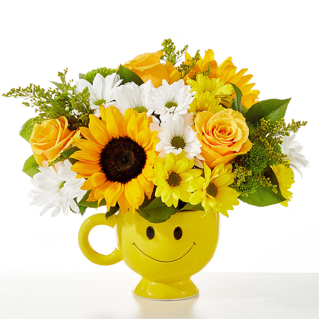 Be Happy Bouquet – A BEAUTIFUL DAY FLORIST WINE & GOURMET, Port Saint Lucie FL