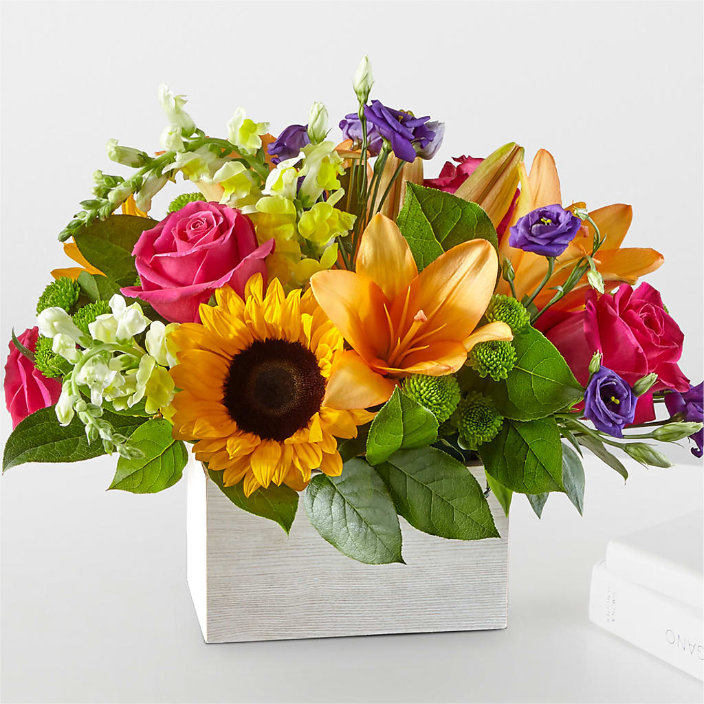 Best Day Box Bouquet – A BEAUTIFUL DAY FLORIST WINE & GOURMET, Port Saint Lucie FL