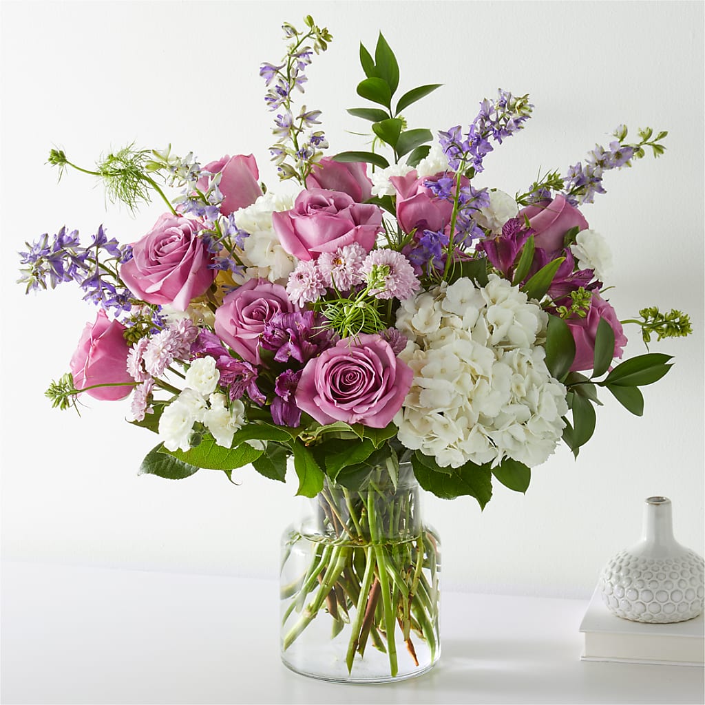 Violet Caress Bouquet – A BEAUTIFUL DAY FLORIST WINE & GOURMET, Port Saint Lucie FL