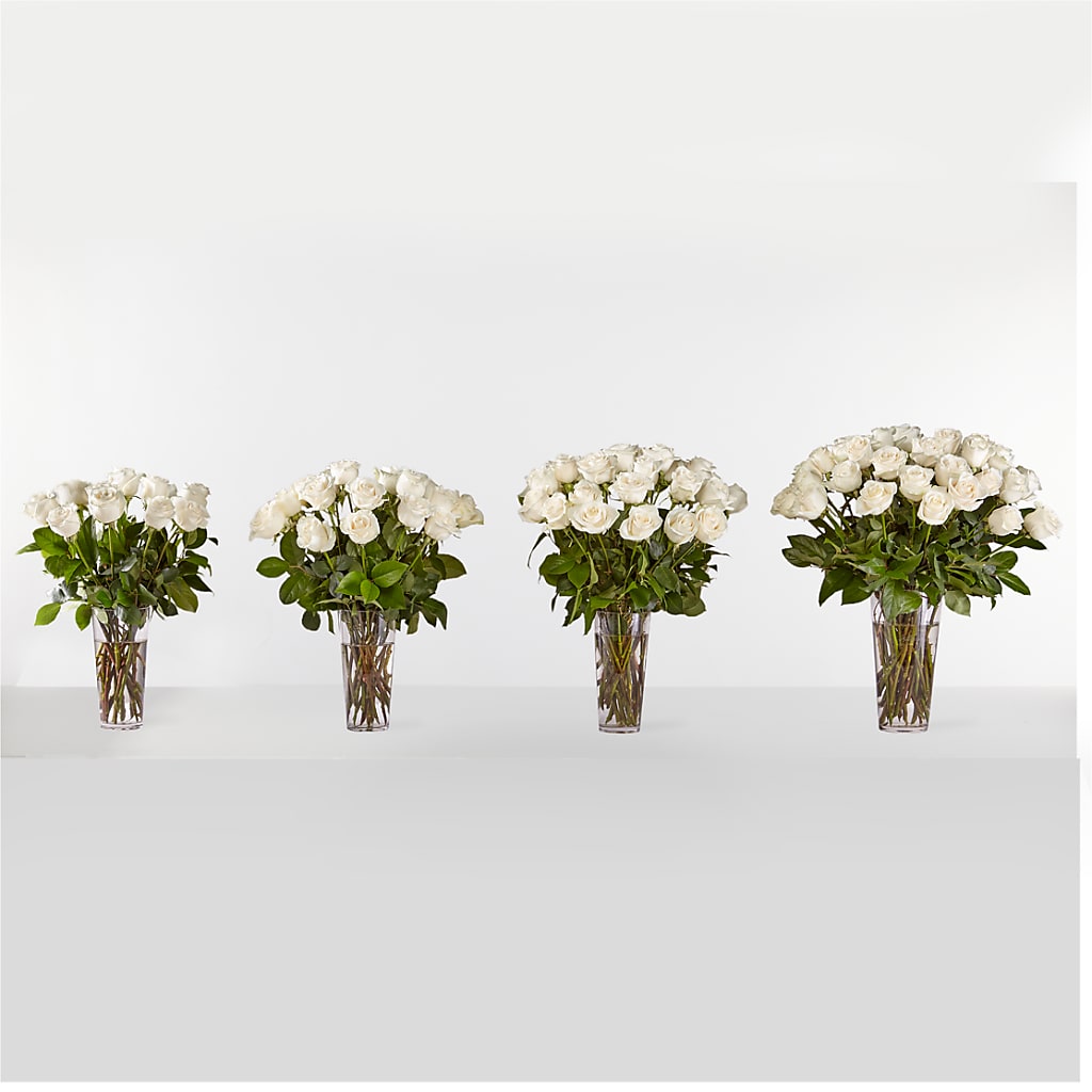 Long Stem White Rose Bouquet – A BEAUTIFUL DAY FLORIST WINE & GOURMET, Port Saint Lucie FL