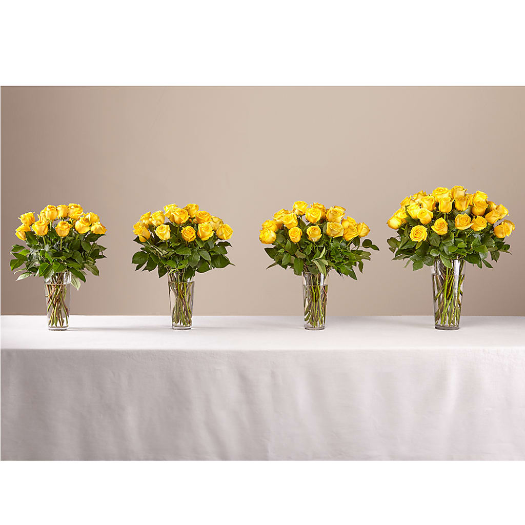 Long Stem Yellow Rose Bouquet – A BEAUTIFUL DAY FLORIST WINE & GOURMET, Port Saint Lucie FL