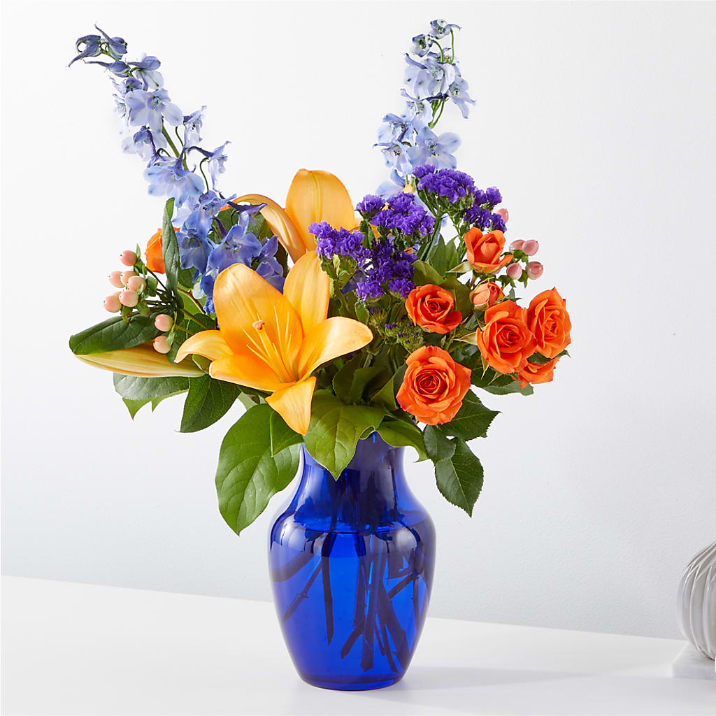 Radiant Citrus Bouquet – A BEAUTIFUL DAY FLORIST WINE & GOURMET, Port Saint Lucie FL