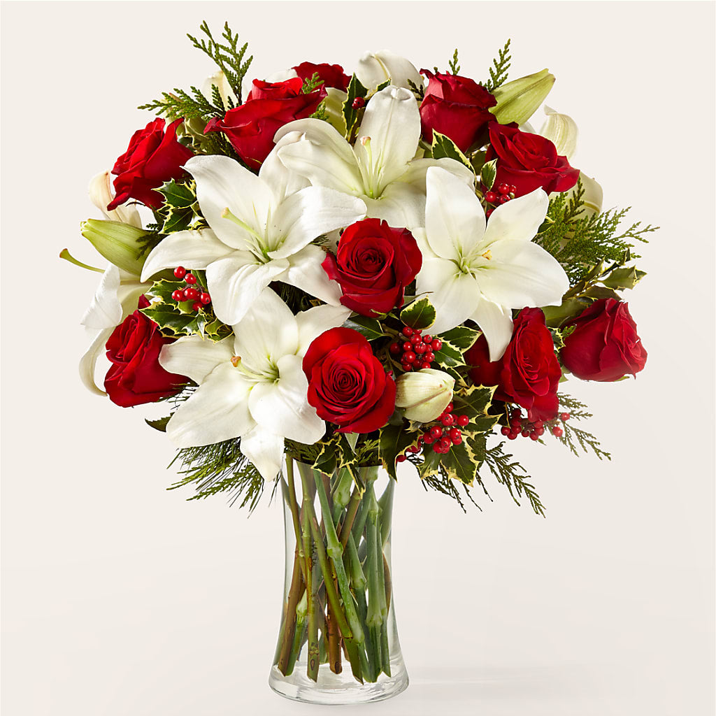 Sparkling Snowflakes Bouquet – A BEAUTIFUL DAY FLORIST WINE & GOURMET, Port Saint Lucie FL