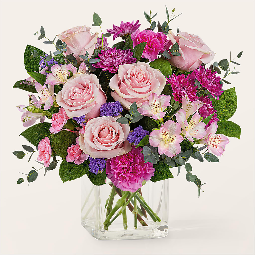 Rosy Radiance Bouquet – A BEAUTIFUL DAY FLORIST WINE & GOURMET, Port Saint Lucie FL