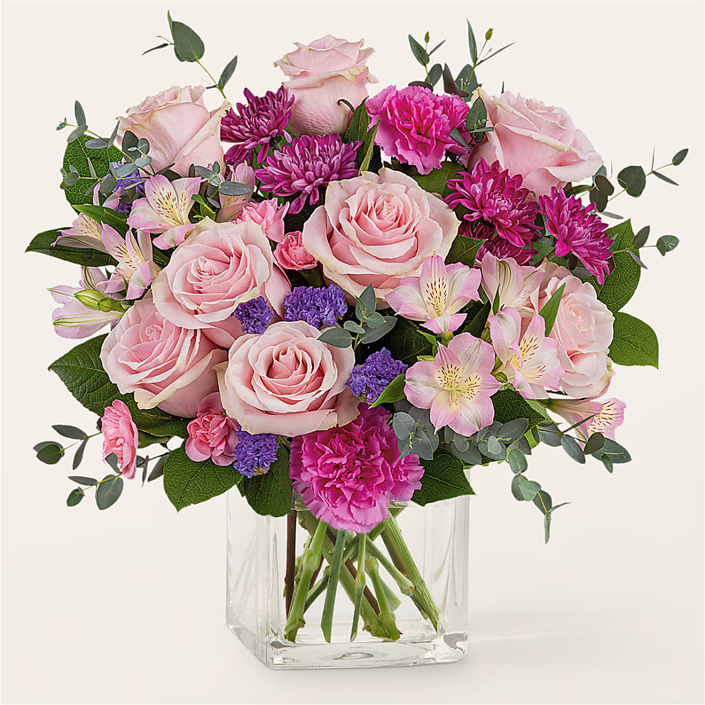 Rosy Radiance Bouquet – A BEAUTIFUL DAY FLORIST WINE & GOURMET, Port Saint Lucie FL