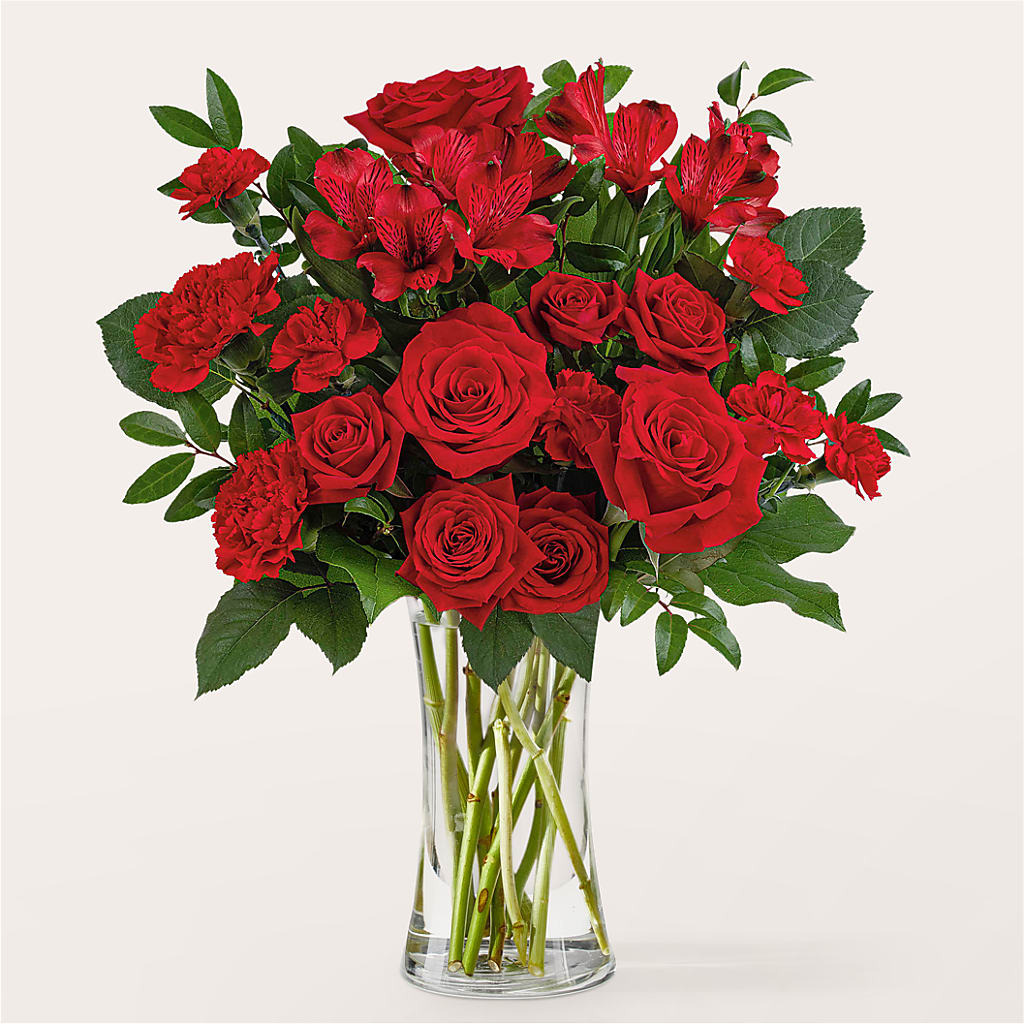 Brilliant Ruby Bouquet – A BEAUTIFUL DAY FLORIST WINE & GOURMET, Port Saint Lucie FL