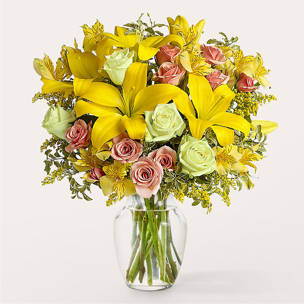 Sunburst Bouquet – A BEAUTIFUL DAY FLORIST WINE & GOURMET, Port Saint Lucie FL