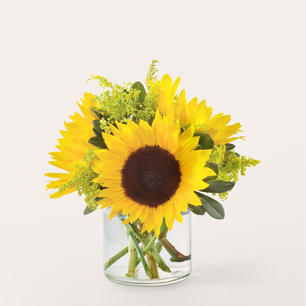 Beaming Sunflower Bouquet – A BEAUTIFUL DAY FLORIST WINE & GOURMET, Port Saint Lucie FL