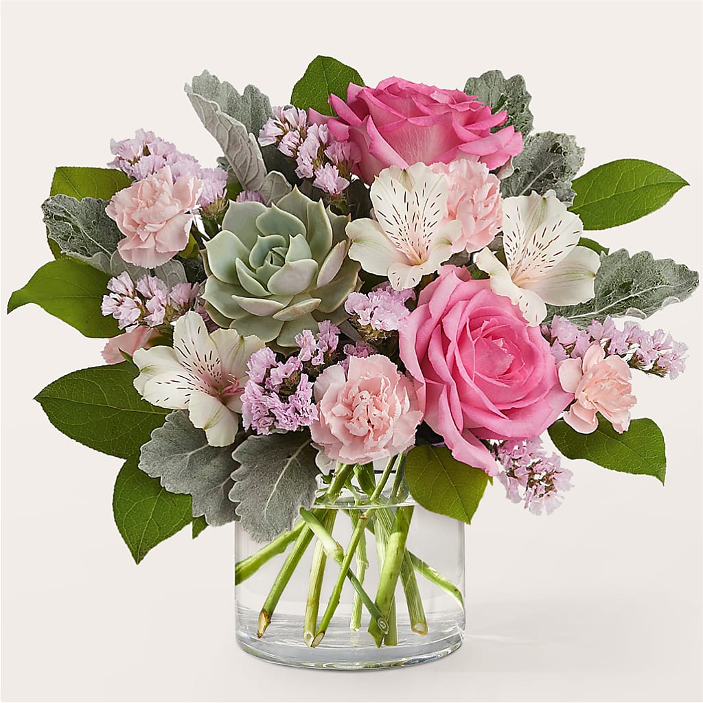 Dusty Rose Bouquet – A BEAUTIFUL DAY FLORIST WINE & GOURMET, Port Saint Lucie FL