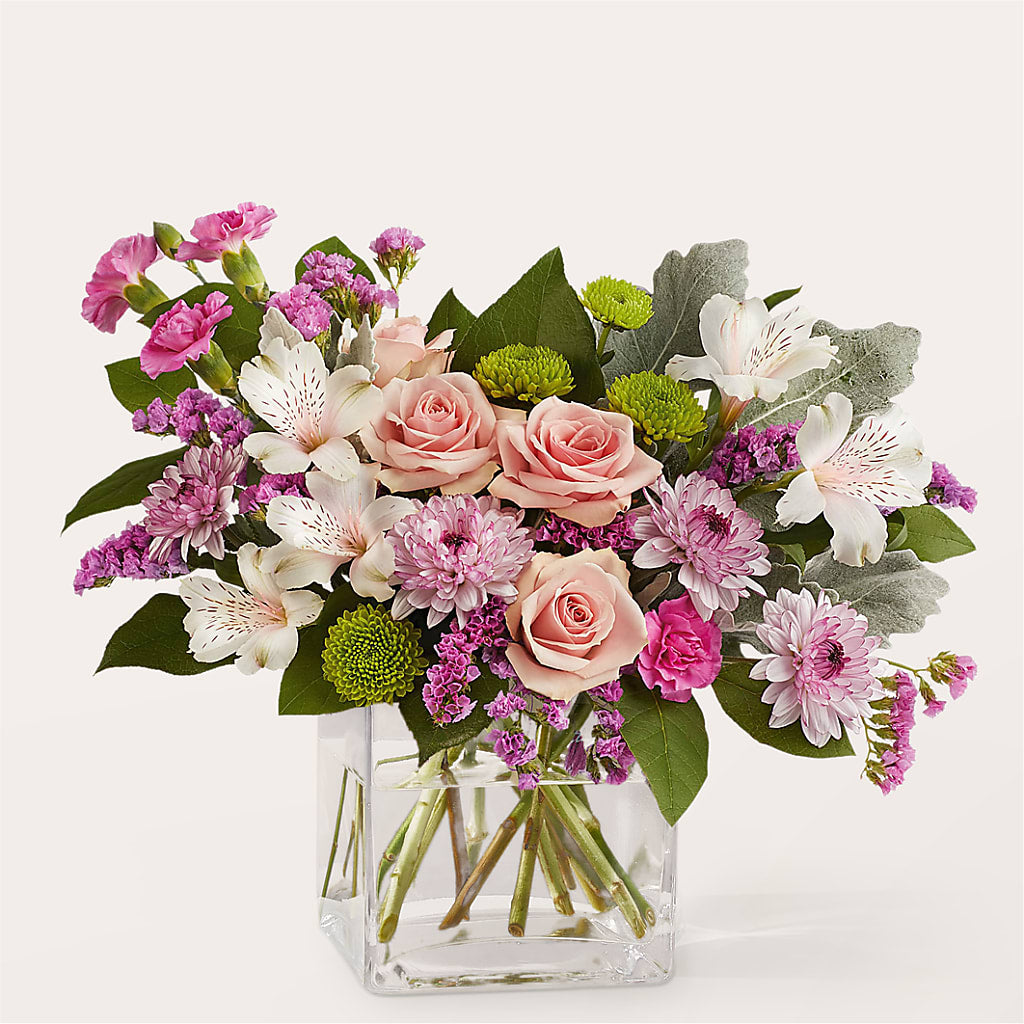 Pink Suede Bouquet – A BEAUTIFUL DAY FLORIST WINE & GOURMET, Port Saint Lucie FL