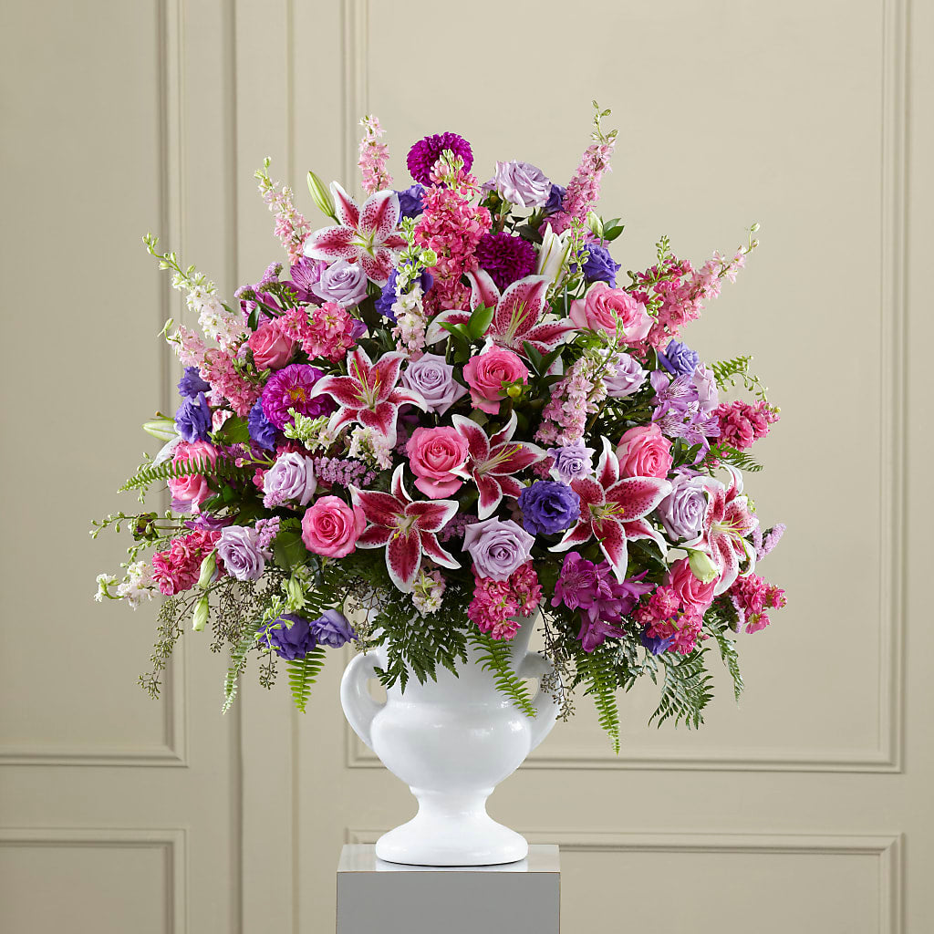 Peaceful Tribute Arrangement – A BEAUTIFUL DAY FLORIST WINE & GOURMET, Port Saint Lucie FL