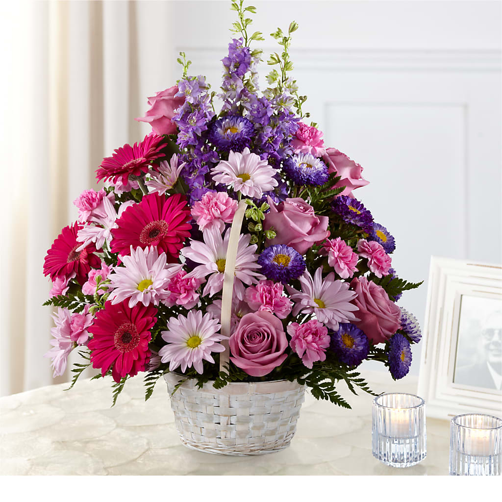 Pastel Peace Basket – A BEAUTIFUL DAY FLORIST WINE & GOURMET, Port Saint Lucie FL