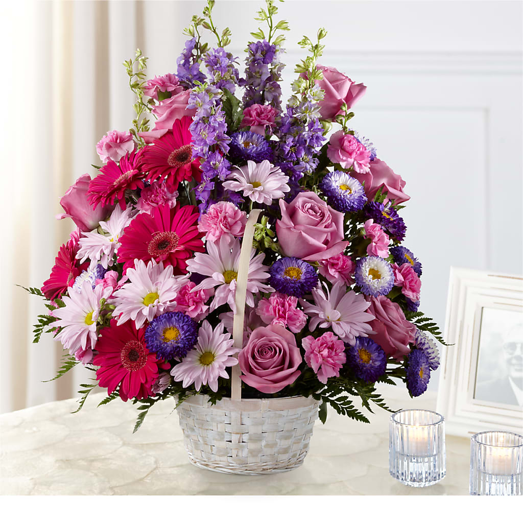 Pastel Peace Basket – A BEAUTIFUL DAY FLORIST WINE & GOURMET, Port Saint Lucie FL