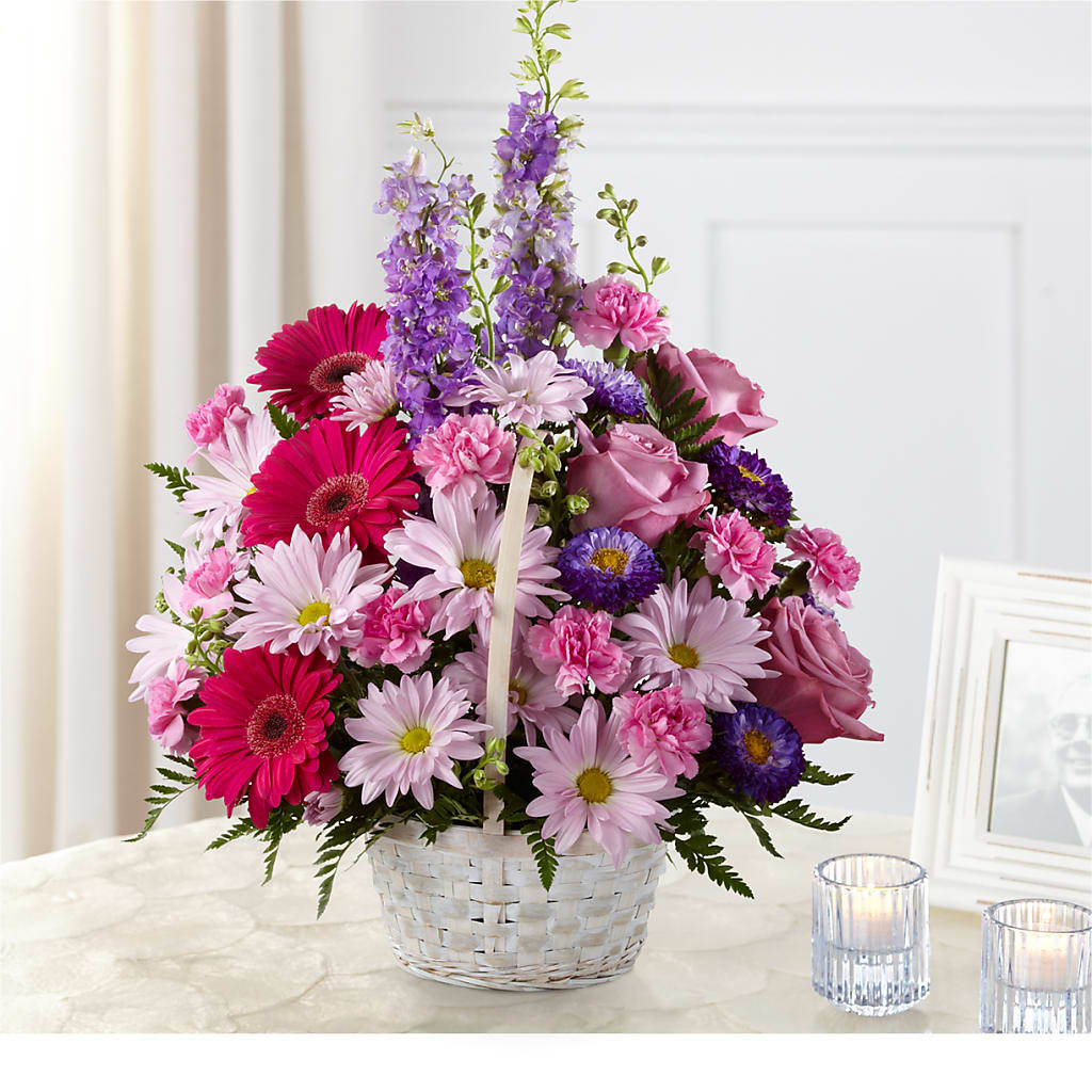 Pastel Peace Basket – A BEAUTIFUL DAY FLORIST WINE & GOURMET, Port Saint Lucie FL