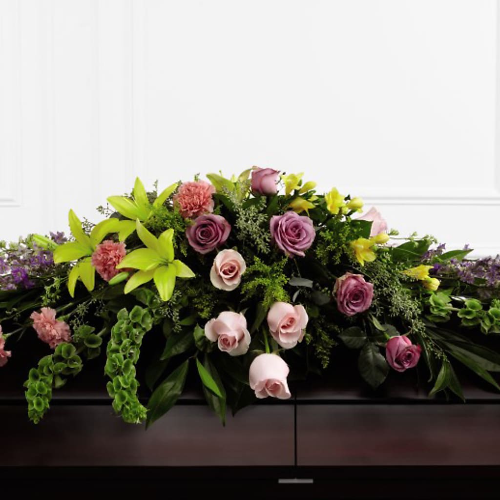 Forever Beloved Casket Spray – A BEAUTIFUL DAY FLORIST WINE & GOURMET, Port Saint Lucie FL