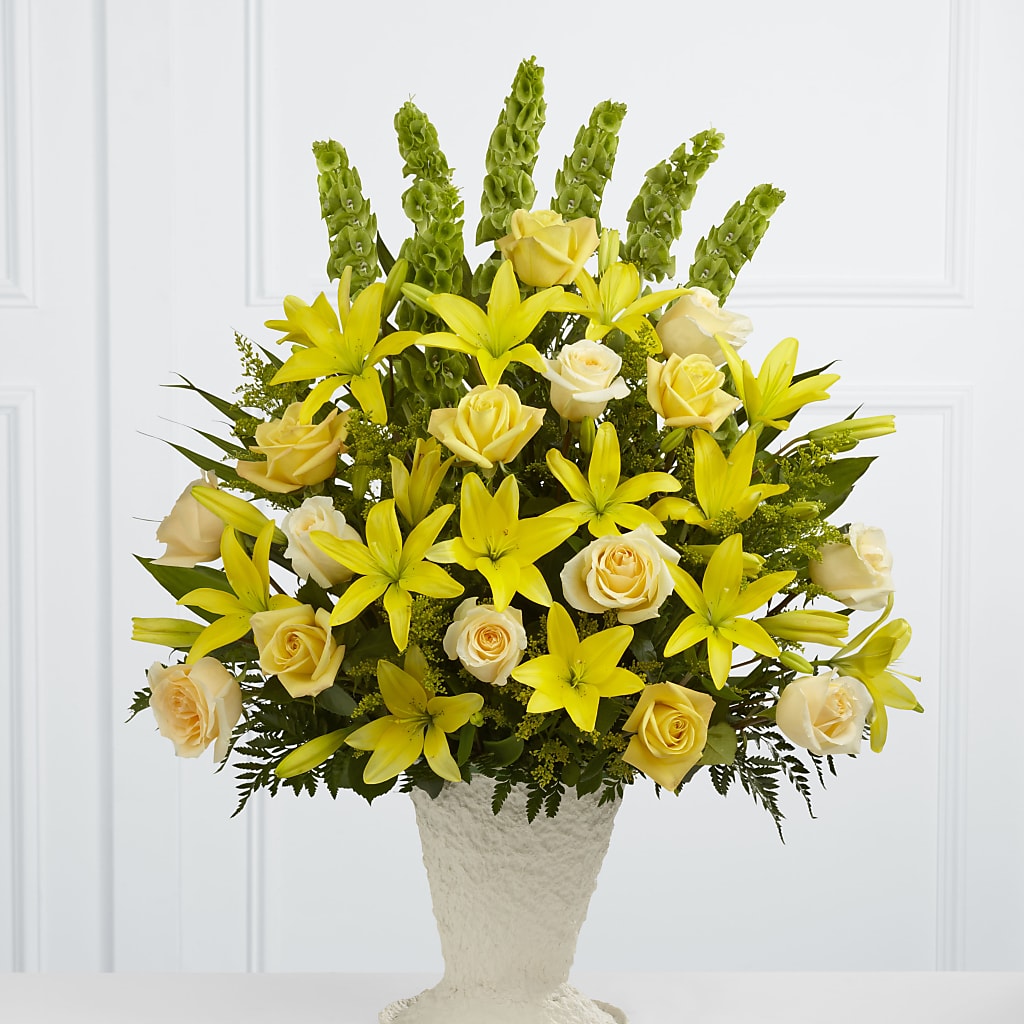 Golden Memories Arrangement – A BEAUTIFUL DAY FLORIST WINE & GOURMET, Port Saint Lucie FL