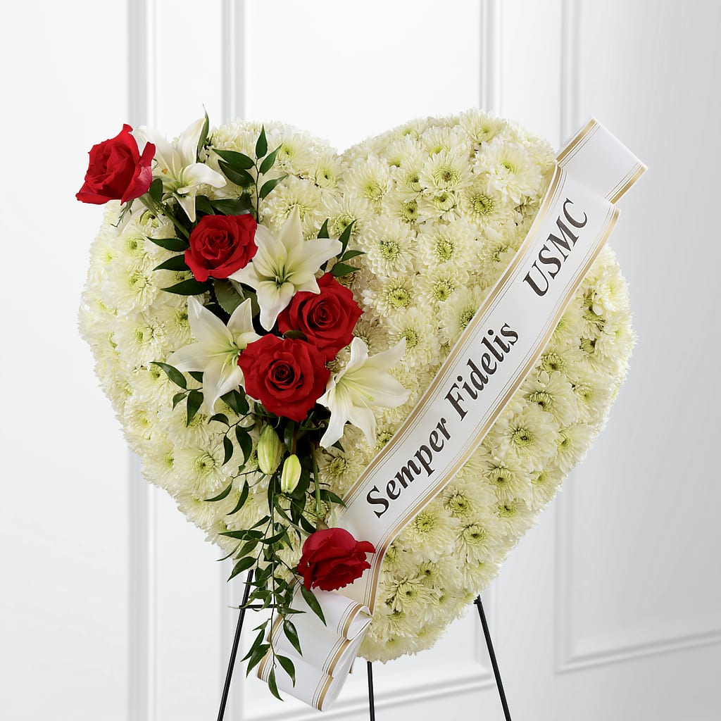 Heartfelt Hero Standing Heart – A BEAUTIFUL DAY FLORIST WINE & GOURMET, Port Saint Lucie FL