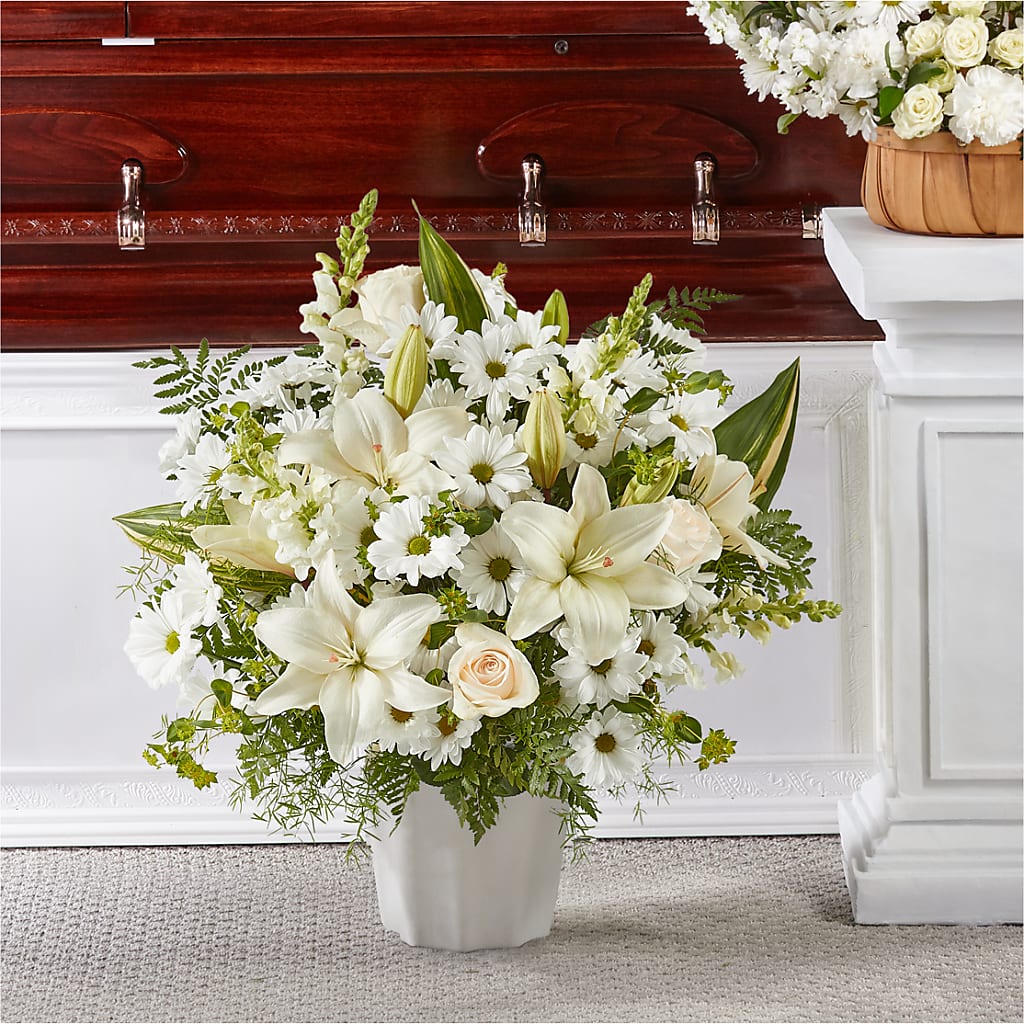 Thoughts of Tranquility Floor Basket – A BEAUTIFUL DAY FLORIST WINE & GOURMET, Port Saint Lucie FL