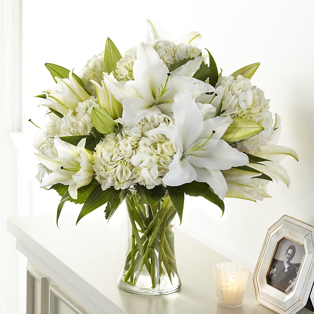 Compassionate Lily Bouquet – A BEAUTIFUL DAY FLORIST WINE & GOURMET, Port Saint Lucie FL