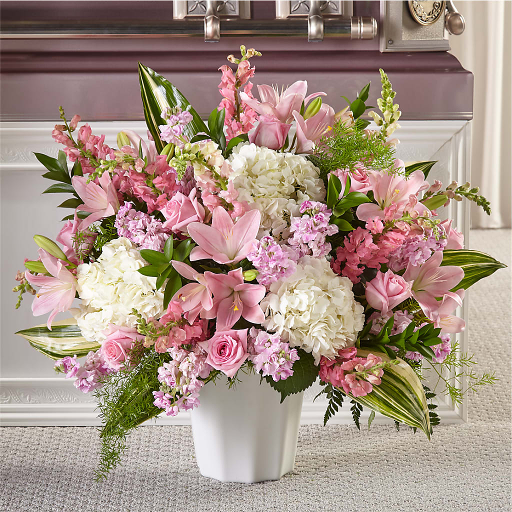 Simply Serene Floor Basket – A BEAUTIFUL DAY FLORIST WINE & GOURMET, Port Saint Lucie FL