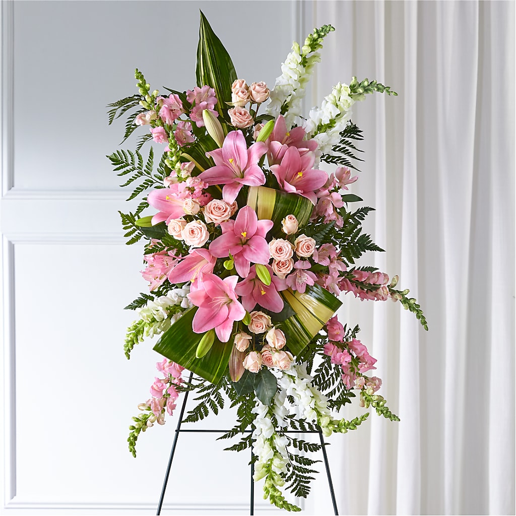 Elegant Embrace Standing Spray – A BEAUTIFUL DAY FLORIST WINE & GOURMET, Port Saint Lucie FL