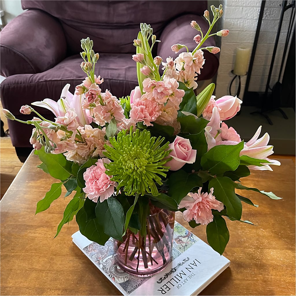 Pretty in Pink Bouquet – A BEAUTIFUL DAY FLORIST WINE & GOURMET, Port Saint Lucie FL