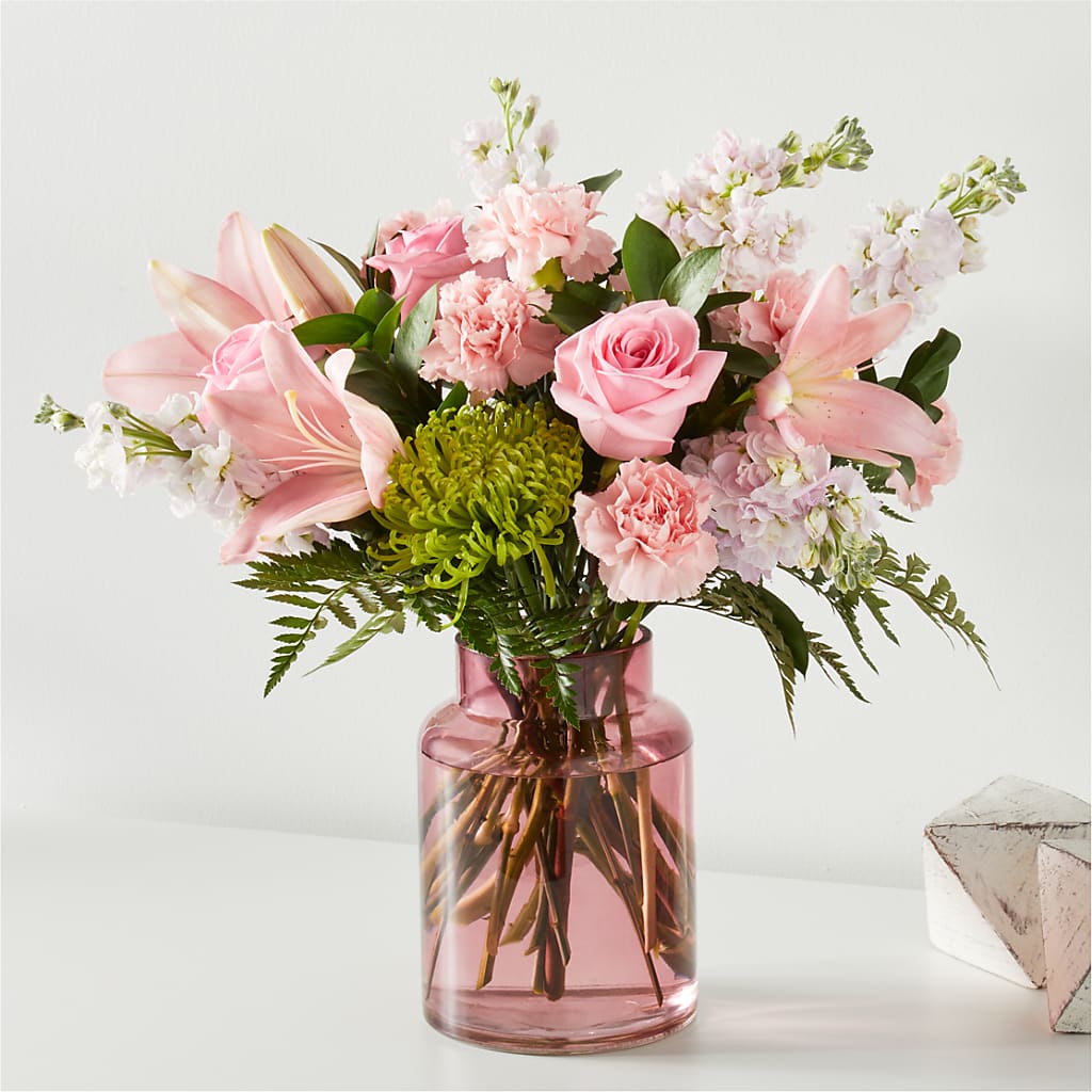 Pretty in Pink Bouquet – A BEAUTIFUL DAY FLORIST WINE & GOURMET, Port Saint Lucie FL