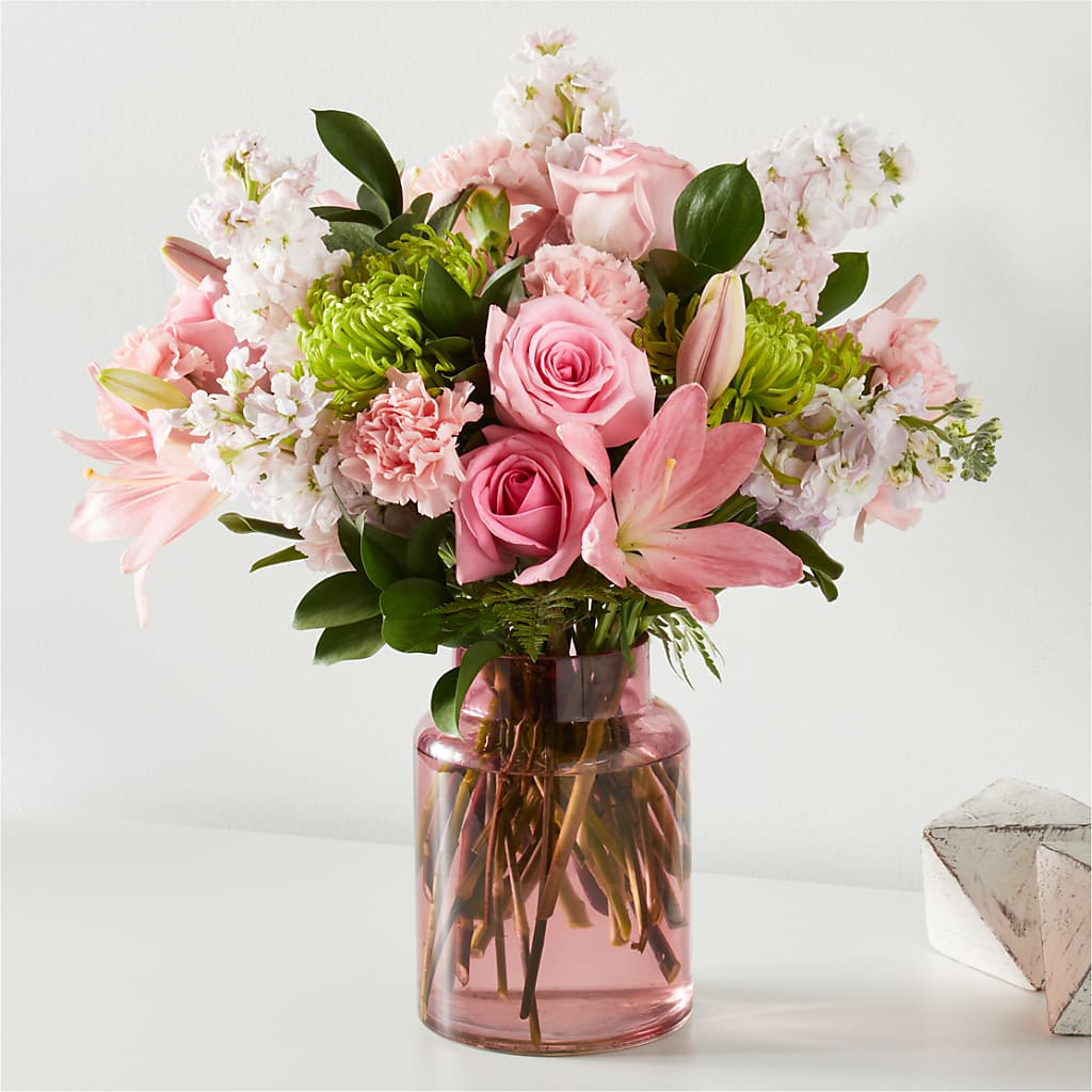 Pretty in Pink Bouquet – A BEAUTIFUL DAY FLORIST WINE & GOURMET, Port Saint Lucie FL