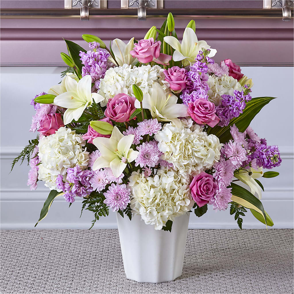 Heaven Sent Floor Basket – A BEAUTIFUL DAY FLORIST WINE & GOURMET, Port Saint Lucie FL