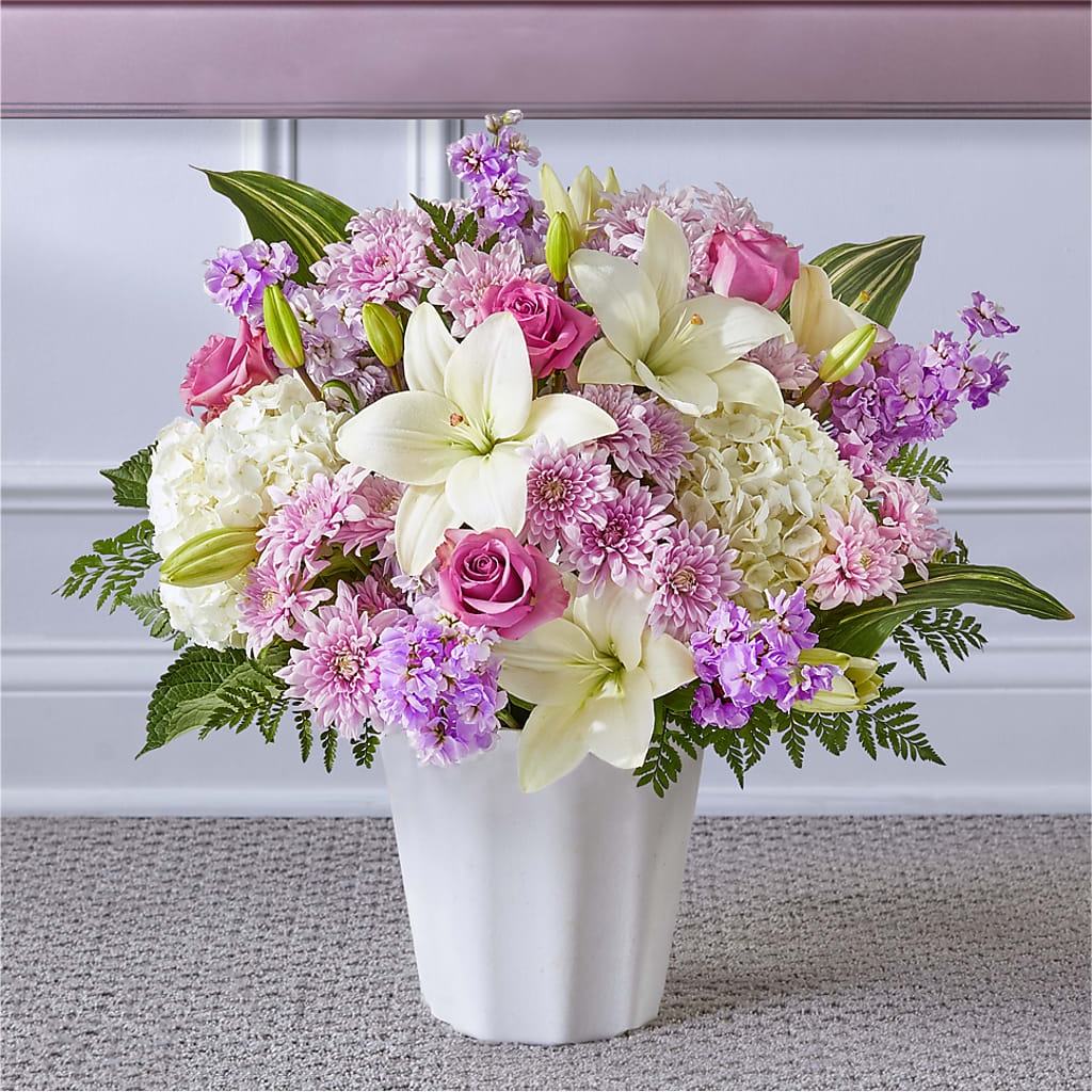 Heaven Sent Floor Basket – A BEAUTIFUL DAY FLORIST WINE & GOURMET, Port Saint Lucie FL