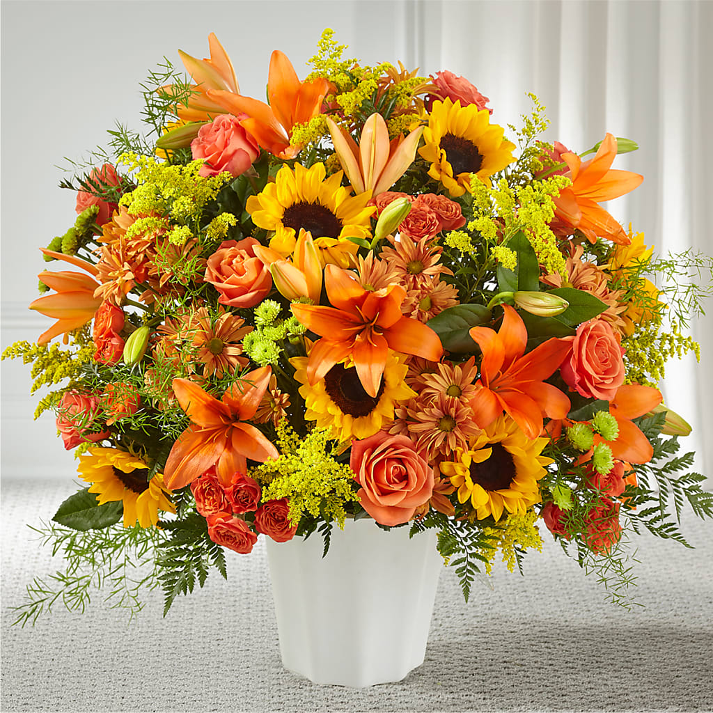 Harvest Thoughts Floor Basket – A BEAUTIFUL DAY FLORIST WINE & GOURMET, Port Saint Lucie FL