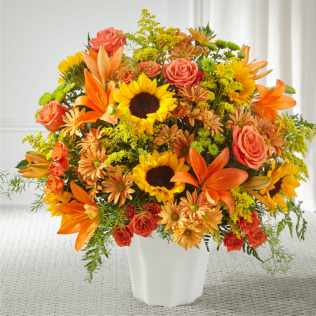 Harvest Thoughts Floor Basket – A BEAUTIFUL DAY FLORIST WINE & GOURMET, Port Saint Lucie FL