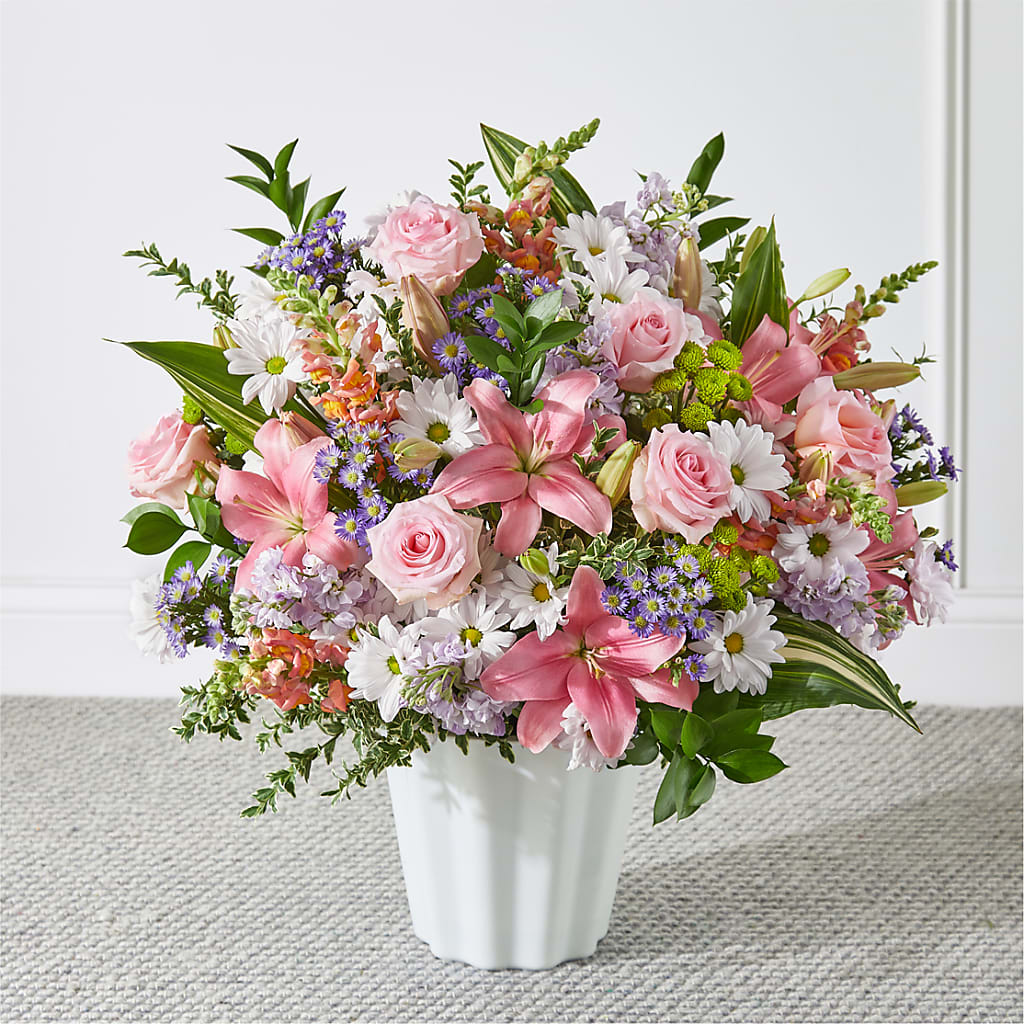 Abundant Compassion Floor Basket – A BEAUTIFUL DAY FLORIST WINE & GOURMET, Port Saint Lucie FL