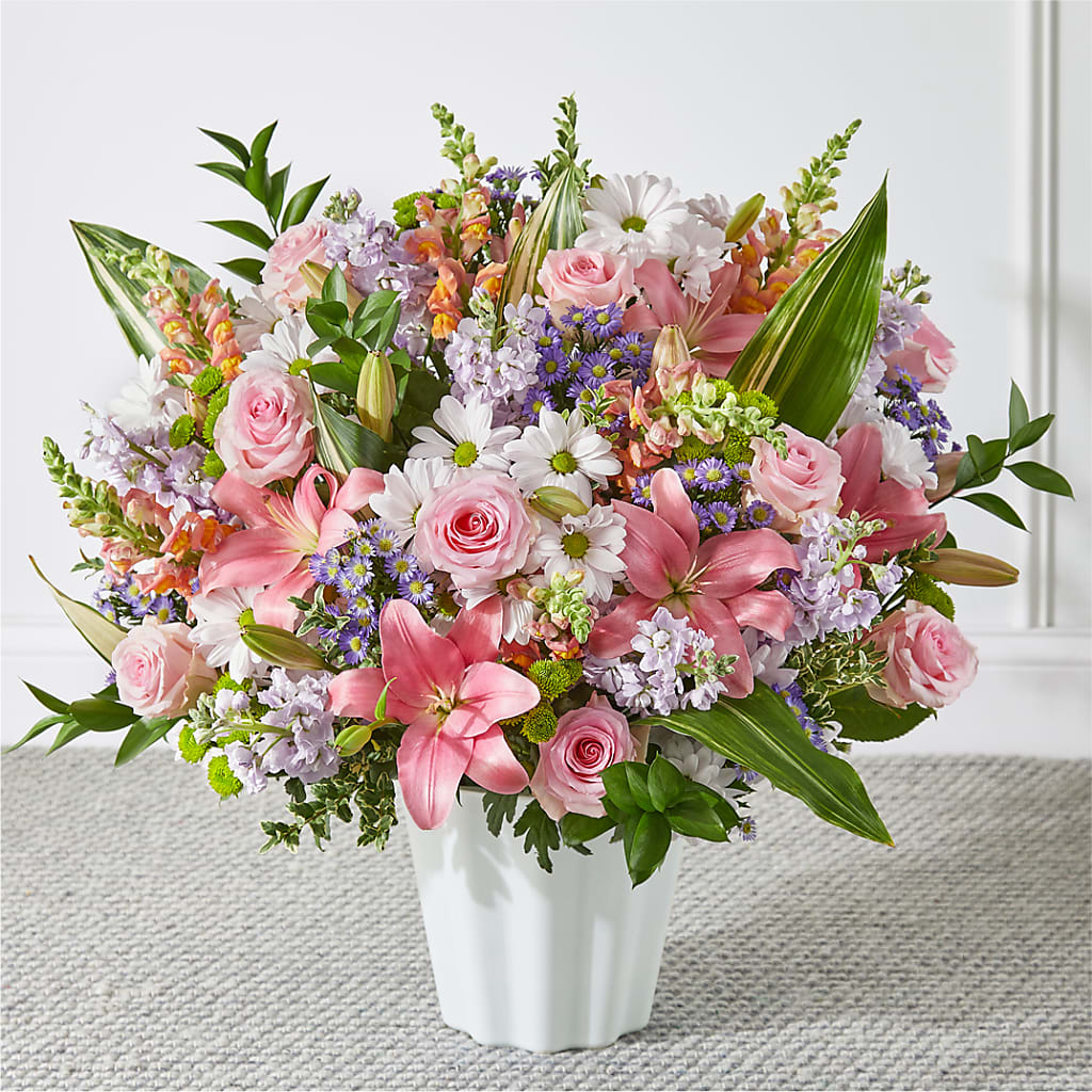 Abundant Compassion Floor Basket – A BEAUTIFUL DAY FLORIST WINE & GOURMET, Port Saint Lucie FL