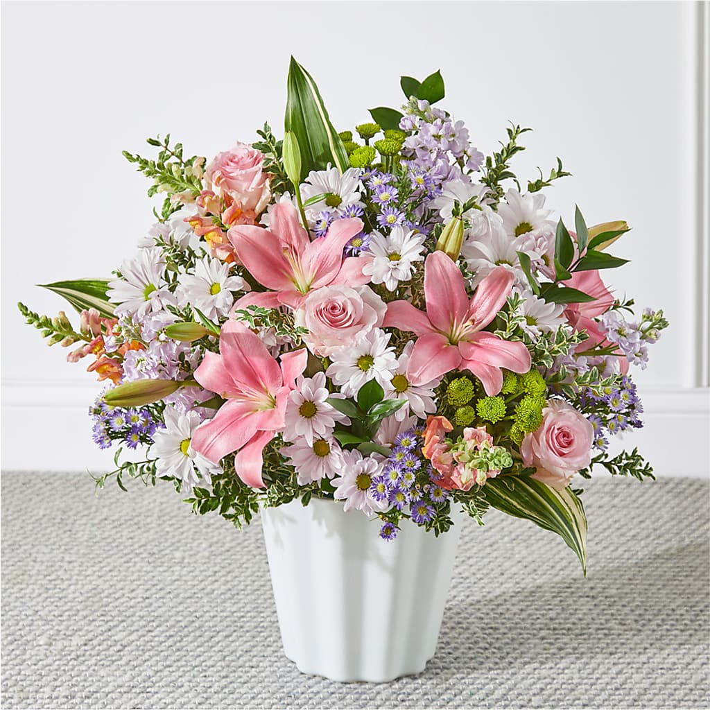 Abundant Compassion Floor Basket – A BEAUTIFUL DAY FLORIST WINE & GOURMET, Port Saint Lucie FL