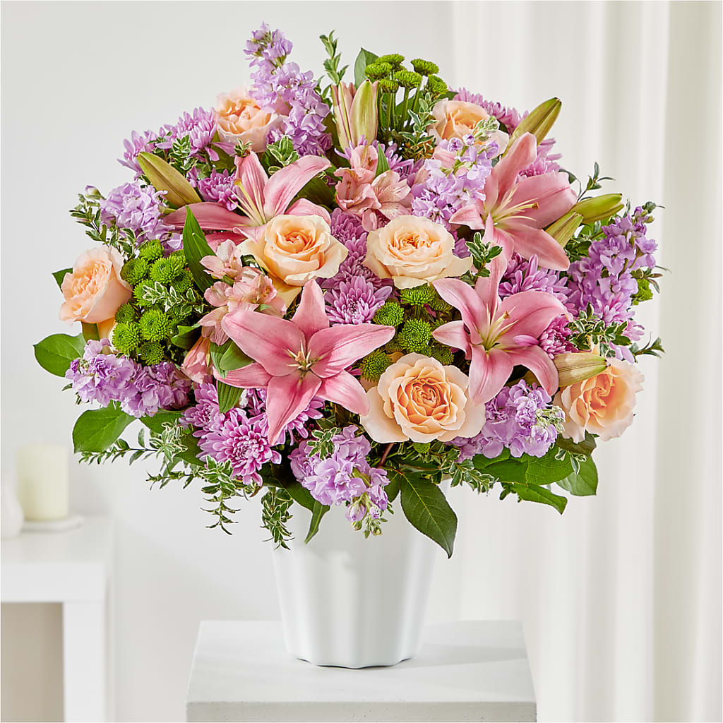 Supportive Embrace Tabletop Basket – A BEAUTIFUL DAY FLORIST WINE & GOURMET, Port Saint Lucie FL