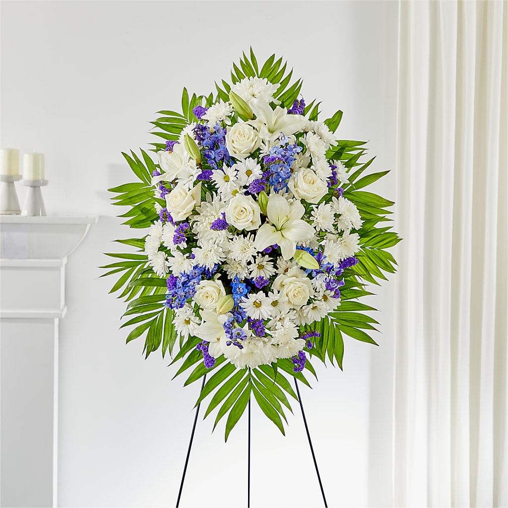 At Rest Standing Spray – A BEAUTIFUL DAY FLORIST WINE & GOURMET, Port Saint Lucie FL