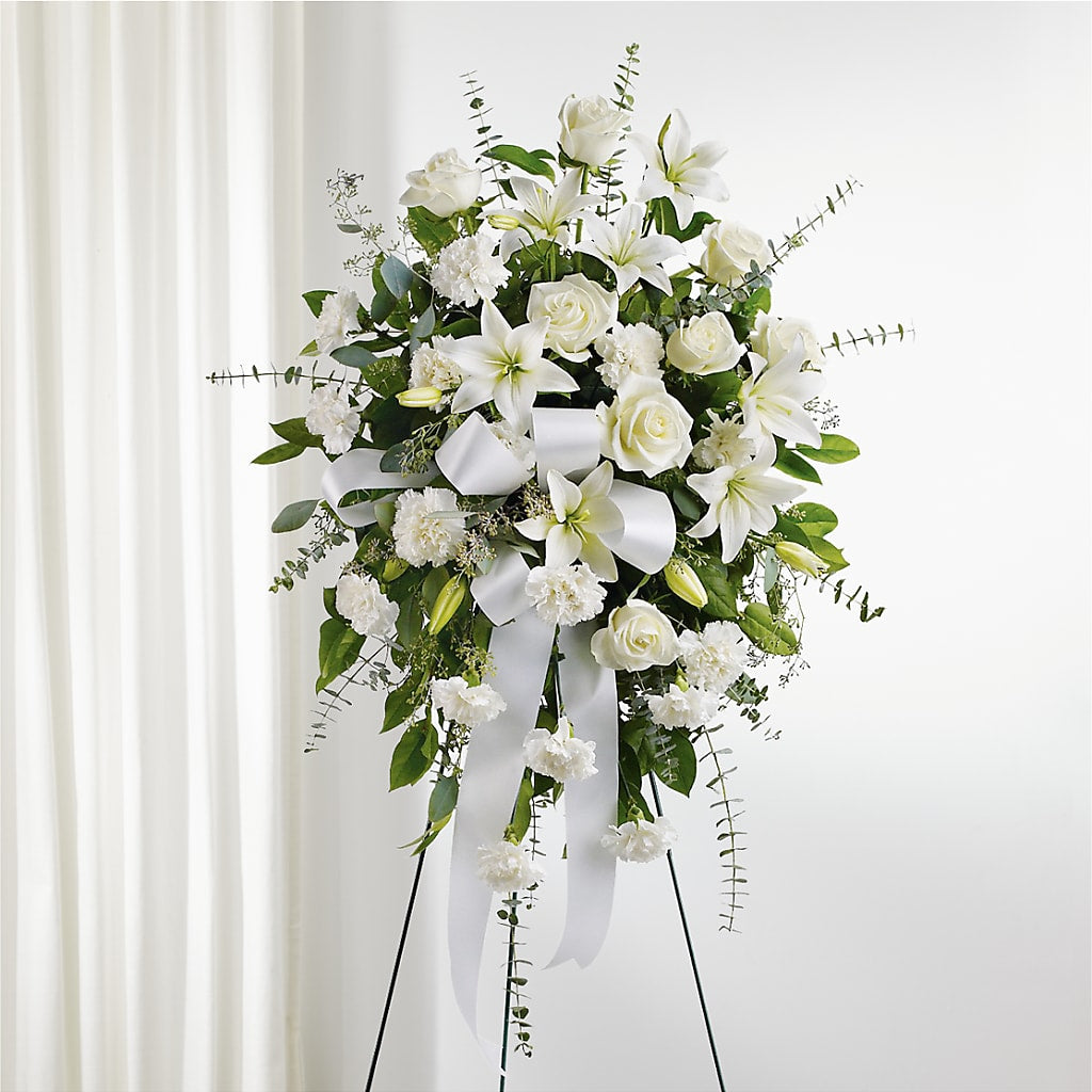 With Care Standing Spray – A BEAUTIFUL DAY FLORIST WINE & GOURMET, Port Saint Lucie FL