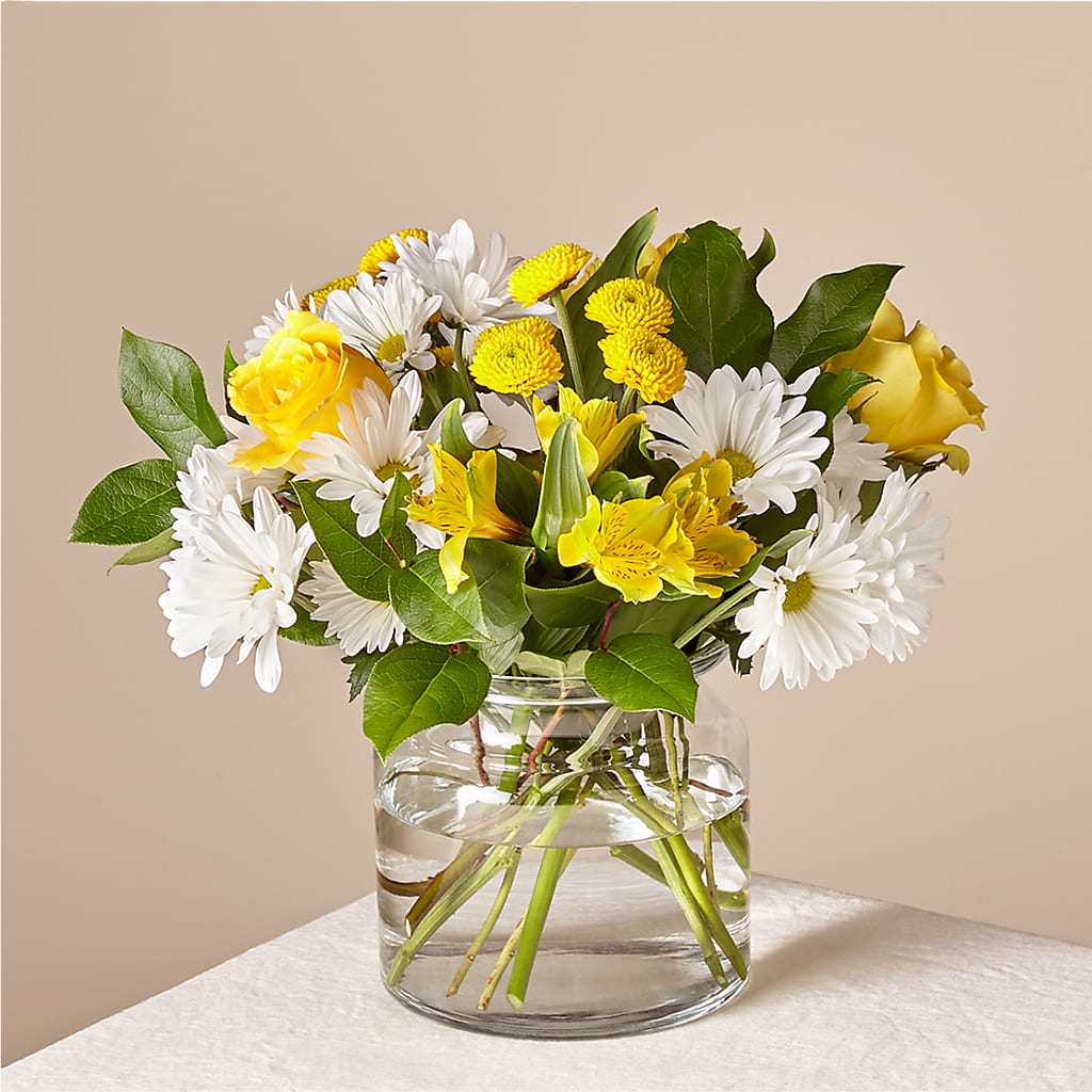 Sunny Sentiments Bouquet – A BEAUTIFUL DAY FLORIST WINE & GOURMET, Port Saint Lucie FL