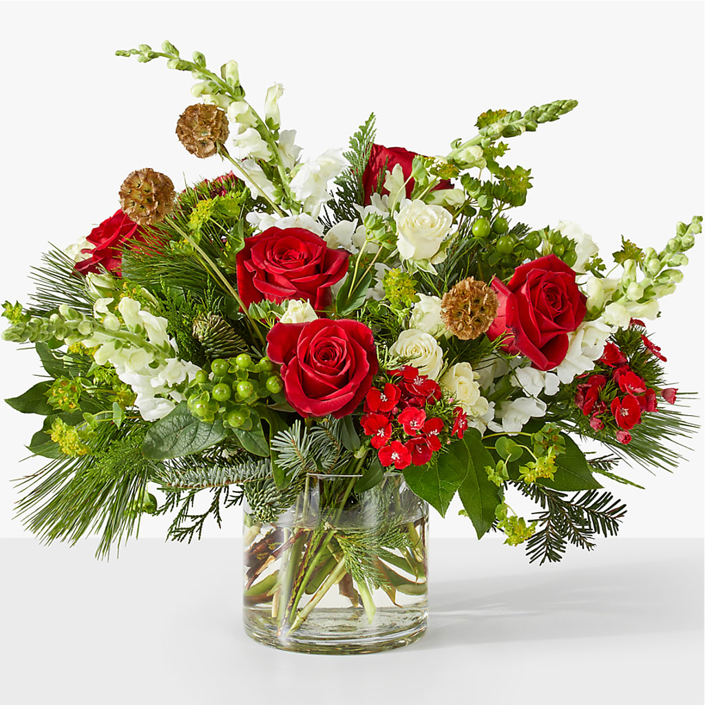 Deck the Halls Bouquet – A BEAUTIFUL DAY FLORIST WINE & GOURMET, Port Saint Lucie FL