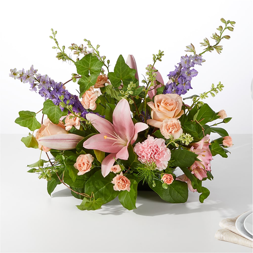 Blossom Time Centerpiece – A BEAUTIFUL DAY FLORIST WINE & GOURMET, Port Saint Lucie FL