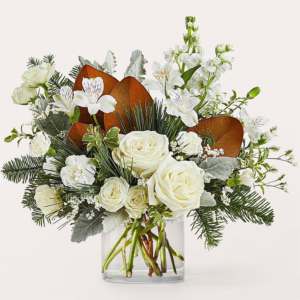 Fresh Snowfall Bouquet – A BEAUTIFUL DAY FLORIST WINE & GOURMET, Port Saint Lucie FL
