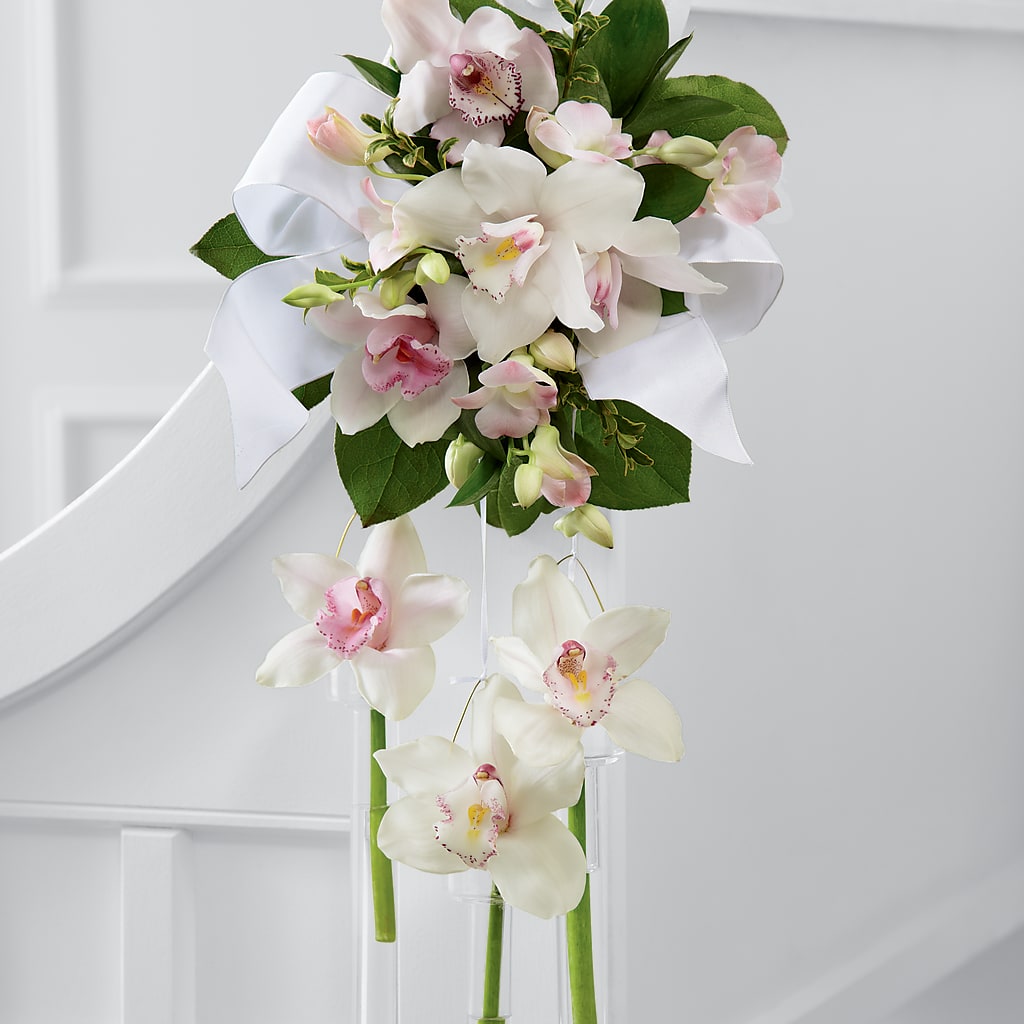 Perfect Entrance Pew Arrangement – A BEAUTIFUL DAY FLORIST WINE & GOURMET, Port Saint Lucie FL