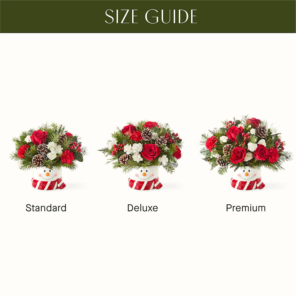 Jolly Snowman Bouquet – A BEAUTIFUL DAY FLORIST WINE & GOURMET, Port Saint Lucie FL