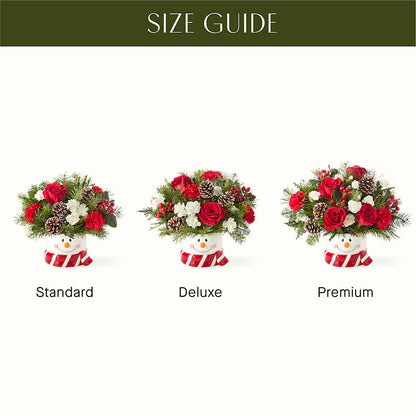 Jolly Snowman Bouquet – A BEAUTIFUL DAY FLORIST WINE & GOURMET, Port Saint Lucie FL