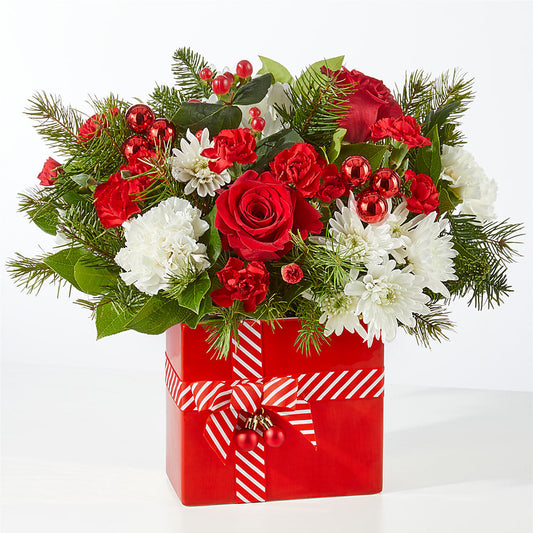 Presents Under the Tree Bouquet – A BEAUTIFUL DAY FLORIST WINE & GOURMET, Port Saint Lucie FL