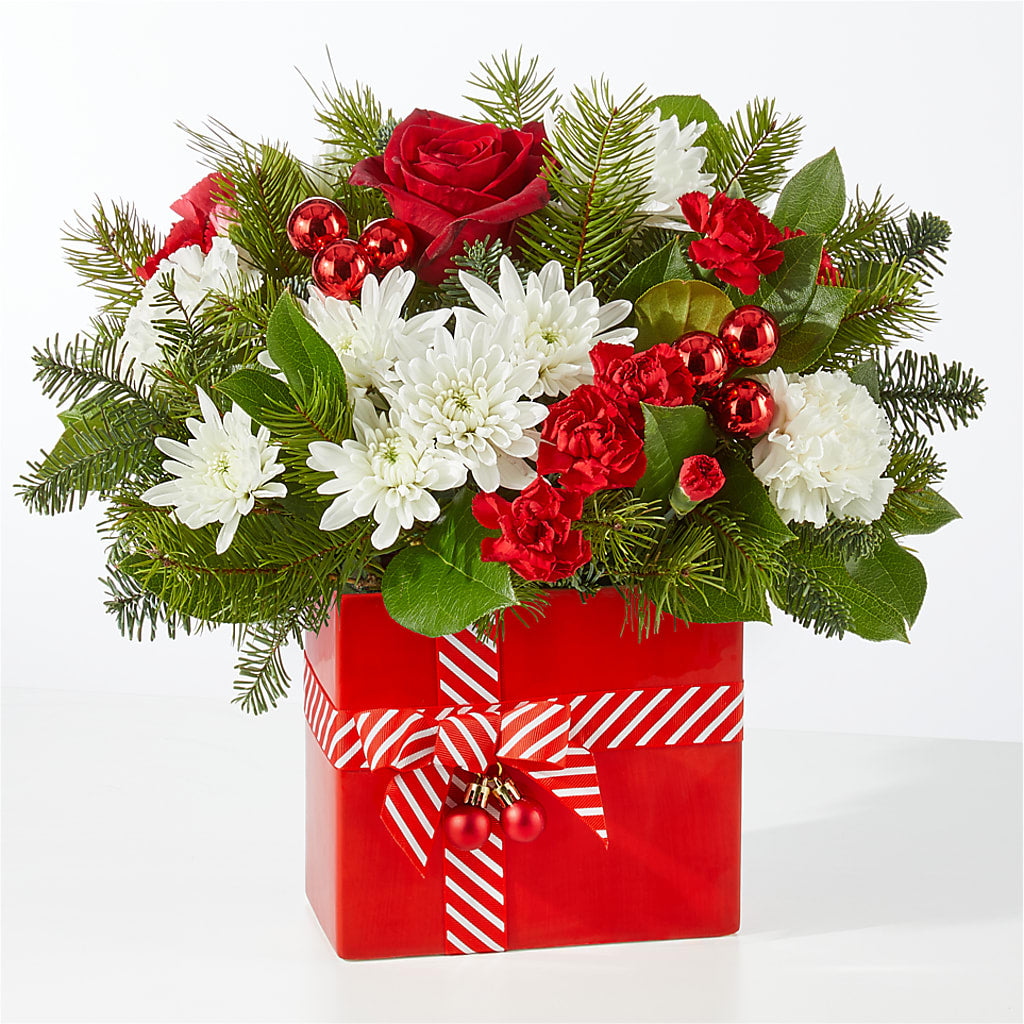 Presents Under the Tree Bouquet – A BEAUTIFUL DAY FLORIST WINE & GOURMET, Port Saint Lucie FL